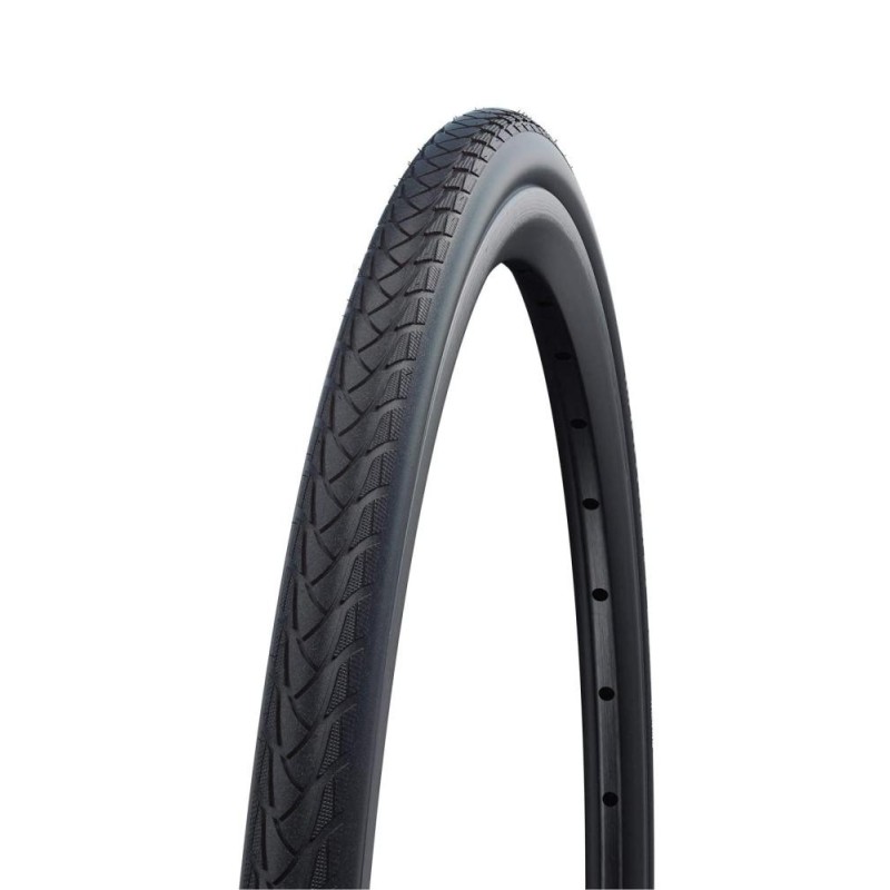 24x1,00 Schwalbe Marathon Plus Dæk M/Refleks Sort (25-540)