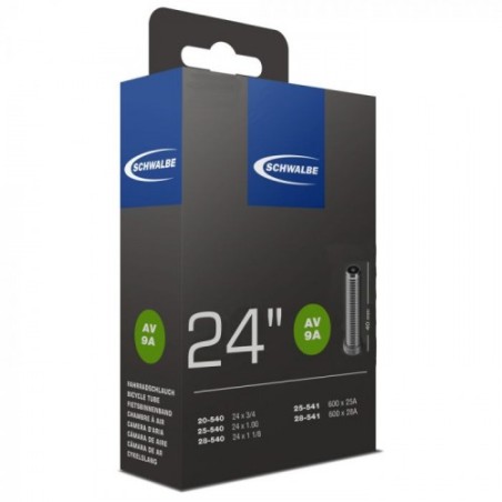 24x1.00 Schwalbe AV9A Slange Med Auto Ventil Til Kørestol 24x1.00 Schwalbe AV9A Slange Med Auto Ventil Til Kørestol