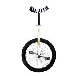 20" QU-AX Ethjulet Cykel Med Zebraskins Sadel I Farven Hvid