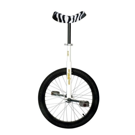 20" QU-AX Ethjulet Cykel Med Zebraskins Sadel I Farven Hvid 20" QU-AX Ethjulet Cykel Med Zebraskins Sadel I Farven Hvid