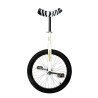 20" QU-AX Ethjulet Cykel Med Zebraskins Sadel I Farven Hvid