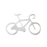 Nøglering I Aluminium Med Cykel Motiv : Farve - Sølv